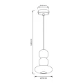 Lampa wisząca MARBLE 2 biało-czarna 1*E27 344557 Goldlux