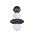 Lampa wisząca MARBLE 2 biało-czarna 1*E27 344557 Goldlux
