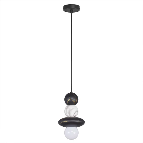 Lampa wisząca MARBLE 2 biało-czarna 1*E27 344557 Goldlux
