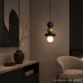 Lampa wisząca MARBLE 2 złoto-czarna 1*E27 344564 Goldlux