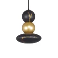 Lampa wisząca MARBLE 2 złoto-czarna 1*E27 344564 Goldlux