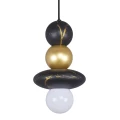 Lampa wisząca MARBLE 2 złoto-czarna 1*E27 344564 Goldlux
