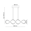 Lampa wisząca LED INFINITO L Gold 34W 4000K 343208 Goldlux