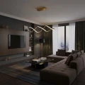 Lampa wisząca LED INFINITO L Gold 34W 4000K 343208 Goldlux