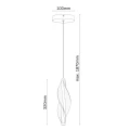 Lampa wisząca LED VALENTINA 1 BLACK + brokat 4000K 343246 Goldlux