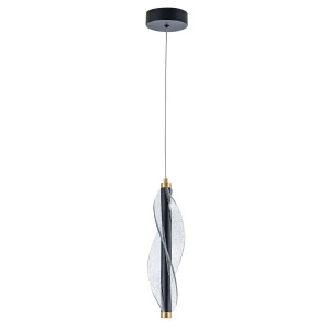 Lampa wisząca LED VALENTINA 1 BLACK + brokat 4000K 343246 Goldlux