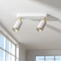 Lampa ścienno-sufitowa ALESSIA 2*GU10 biały + złoty 344304 Goldlux