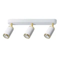 Lampa ścienno-sufitowa ALESSIA 3*GU10 biały + złoty / możliwość stosowania włącznika dwubiegunowego 1+2 344311 Goldlux