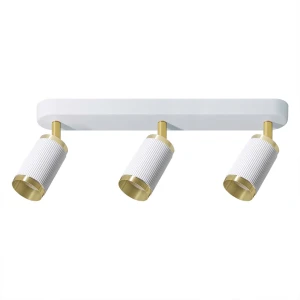 Lampa ścienno-sufitowa ALESSIA 3*GU10 biały + złoty / możliwość stosowania włącznika dwubiegunowego 1+2 344311 Goldlux