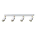 Lampa ścienno-sufitowa ALESSIA 4*GU10 biały + złoty / możliwość stosowania włącznika dwubiegunowego 2+2 344328 Goldlux