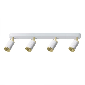 Lampa ścienno-sufitowa ALESSIA 4*GU10 biały + złoty / możliwość stosowania włącznika dwubiegunowego 2+2 344328 Goldlux