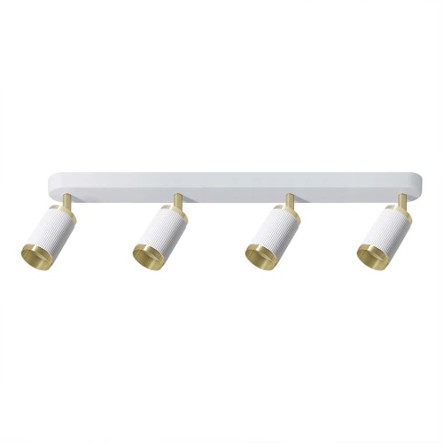 Lampa ścienno-sufitowa ALESSIA 4*GU10 biały + złoty / możliwość stosowania włącznika dwubiegunowego 2+2 344328 Goldlux