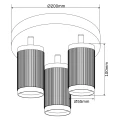 Lampa sufitowa ALESSIA 3*GU10 biały + złoty / możliwość stosowania włącznika dwubiegunowego 1+2 344335 Goldlux