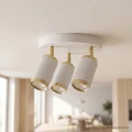 Lampa sufitowa ALESSIA 3*GU10 biały + złoty / możliwość stosowania włącznika dwubiegunowego 1+2 344335 Goldlux