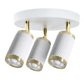 Lampa sufitowa ALESSIA 3*GU10 biały + złoty / możliwość stosowania włącznika dwubiegunowego 1+2 344335 Goldlux