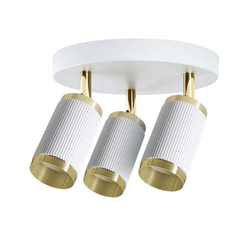 Lampa sufitowa ALESSIA 3*GU10 biały + złoty / możliwość stosowania włącznika dwubiegunowego 1+2 344335 Goldlux