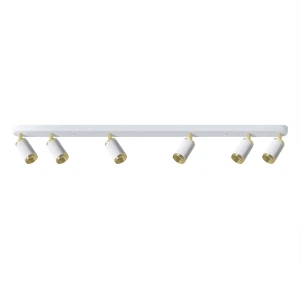 Lampa ścienno-sufitowa ALESSIA 6*GU10 biały + złoty / możliwość stosowania włącznika dwubiegunowego 4+2 344342 Goldlux