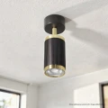Lampa ścienno-sufitowa ALESSIA 1*GU10 czarny + złoty 344366 Goldlux
