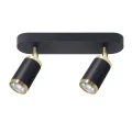 Lampa ścienno-sufitowa ALESSIA 2*GU10 czarny + złoty 344373 Goldlux