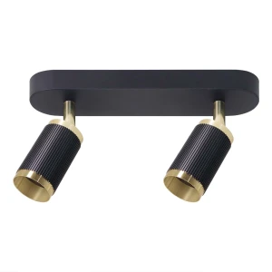 Lampa ścienno-sufitowa ALESSIA 2*GU10 czarny + złoty 344373 Goldlux