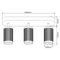 Lampa ścienno-sufitowa ALESSIA 3*GU10 czarny + złoty / możliwość stosowania włącznika dwubiegunowego 1+2 344380 Goldlux