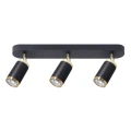 Lampa ścienno-sufitowa ALESSIA 3*GU10 czarny + złoty / możliwość stosowania włącznika dwubiegunowego 1+2 344380 Goldlux