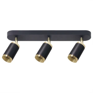 Lampa ścienno-sufitowa ALESSIA 3*GU10 czarny + złoty / możliwość stosowania włącznika dwubiegunowego 1+2 344380 Goldlux