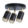 Lampa sufitowa ALESSIA 3*GU10 czarny + złoty / możliwość stosowania włącznika dwubiegunowego 1+2 344403 Goldlux