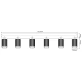 Lampa ścienno-sufitowa ALESSIA 6*GU10 czarny + złoty / możliwość stosowania włącznika dwubiegunowego 4+2 344410 Goldlux