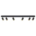 Lampa ścienno-sufitowa ALESSIA 6*GU10 czarny + złoty / możliwość stosowania włącznika dwubiegunowego 4+2 344410 Goldlux