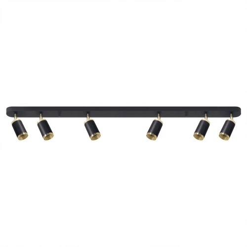 Lampa ścienno-sufitowa ALESSIA 6*GU10 czarny + złoty / możliwość stosowania włącznika dwubiegunowego 4+2 344410 Goldlux