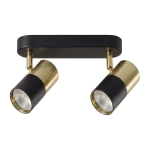 Lampa ścienno-sufitowa SORELLA 2*GU10 Black+Gold 343642 Goldlux