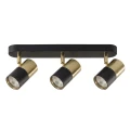 Lampa ścienno-sufitowa SORELLA 3*GU10 Black+Gold / Możliwość stosowania włącznika dwubiegunowego 1+2 343659 Goldlux