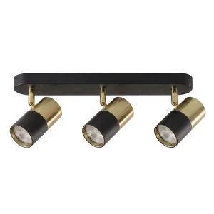 Lampa ścienno-sufitowa SORELLA 3*GU10 Black+Gold / Możliwość stosowania włącznika dwubiegunowego 1+2 343659 Goldlux