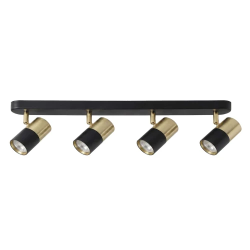 Lampa ścienno-sufitowa SORELLA 4*GU10 Black+Gold / Możliwość stosowania włącznika dwubiegunowego 2+2 343666 Goldlux