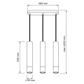 Lampa wisząca SORELLA 3*GU10 Kaszmir+Gold 343925 Goldlux