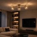 Lampa ścienno-sufitowa ALANYA Gold 3*E14 / możliwość stosowania włącznika dwubiegunowego 1+2 344052 Goldlux