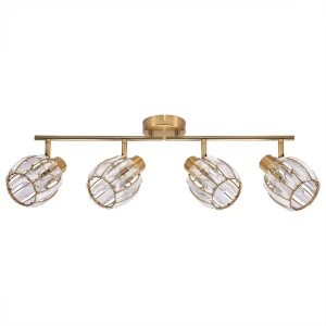 Lampa ścienno-sufitowa ALANYA Gold 4*E14 / możliwość stosowania włącznika dwubiegunowego 2+2 344069 Goldlux