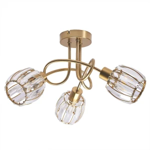 Lampa sufitowa ALANYA Gold 3*E14 / możliwość stosowania włącznika dwubiegunowego 1+2 344076 Goldlux