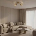 Lampa ścienno-sufitowa ZAHARA GOLD 2*E27 z kryształem 336965 Goldlux