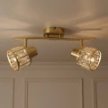 Lampa ścienno-sufitowa ZAHARA GOLD 2*E27 z kryształem 336965 Goldlux