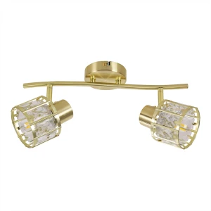 Lampa ścienno-sufitowa ZAHARA GOLD 2*E27 z kryształem 336965 Goldlux