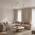 Lampa ścienno-sufitowa ZAHARA GOLD 4*E27 z kryształem 336989 Goldlux