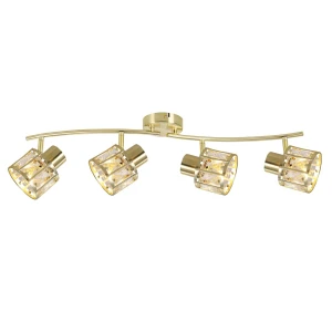 Lampa ścienno-sufitowa ZAHARA GOLD 4*E27 z kryształem 336989 Goldlux