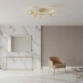 Lampa sufitowa ZAHARA GOLD 5*E27 z kryształem 336996 Goldlux