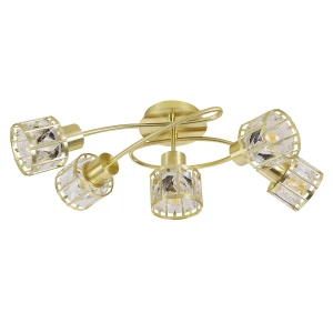 Lampa sufitowa ZAHARA GOLD 5*E27 z kryształem 336996 Goldlux