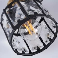 Lampa ścienno-sufitowa ZAHARA 2*E27, czarno-złota z kryształem 336774 Goldlux