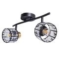 Lampa ścienno-sufitowa ZAHARA 2*E27, czarno-złota z kryształem 336774 Goldlux