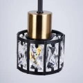 Lampa sufitowa ZAHARA 3*E27, czarno-złota z kryształem 336781 Goldlux