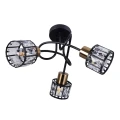 Lampa sufitowa ZAHARA 3*E27, czarno-złota z kryształem 336781 Goldlux